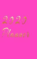 2020 Planner Weekly and Monthly Jan 1, 2020 to Dec 31, 2020 year planner gilt Auric Aureate & golden style lover Pink Cover day by day scheduler agenda Weekly & Monthly Planner & planning Calendar Views
