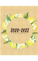 2020-2022 Three 3 Year Planner Watercolor Lemons Monthly Calendar Gratitude Agenda Schedule Organizer: 36 Months Calendar; Appointment Diary Journal With Address Book, Password Log, Notes, Julian Dates & Inspirational Quotes