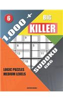 1,000 + Big killer sudoku 6x6: Logic puzzles medium levels(6 Killer Sudoku)