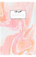 Graph Paper Composition Notebook: Quad Ruled graph 4x4 Quadrille Paper - Coordinate paper - grid paper - squared paper - math paper - Graph Paper Design cover with Marble pink Beatuf(1 6.14x9 Inch Graph Paper 4 X 4)