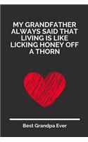 My Grandfather Always Said That Living Is Like Licking Honey Off A Thorn