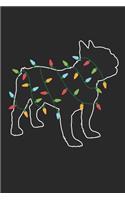 French Bulldog with Christmas Lights - Christmas Notebook - French Bulldog Diary - Dog Journal - Christmas Gift for Dog Lover: Medium College-Ruled Journey Diary, 110 page, Lined, 6x9 (15.2 x 22.9 cm)