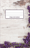 College ruled notebook