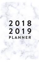 2018 2019 Planner, 18 Month Weekly & Monthly Planner - 2018-2019: Marble, July 2018 - December 2019, 6" x 9"(2018 2019 18-Month Daily Weekly Monthly Planner, Organizer, Agenda and Calendar)