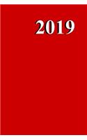 2019 Journal Red Color Simple Plain Red