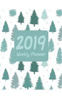 2019 Weekly Planner: 12 Months Plan Notebook January - December Daily & Weekly Organizer, Scheduling and Calendar with Events Planning Checklist