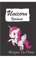 Unicorn Notebook: Unicorns and Rainbow Fantasy Cute Unicorn Notebook: 150+ Pages of 6x9