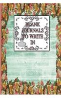Blank Journals To Write In