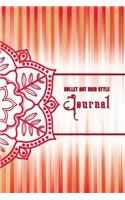 Bullet Dot Grid Style Journal: Beautiful Red Mandala Bullet Dot Grid Style Journal in 6x9 Softcover Paperback Notebook Vol. 01