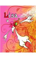 Lisa: Personalized Book with Name, Notebook, Journal, Diary, 105 Lined Pages, 8 1/2" x 11"