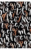 Journal Notebook Sparkly Letters Pattern 8