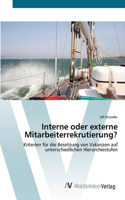 Interne oder externe Mitarbeiterrekrutierung?