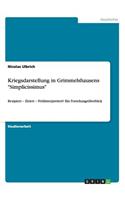 Kriegsdarstellung in Grimmelshausens Simplicissimus