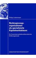 Nichtregierungsorganisationen ALS Spezialisierte Kapitalmarktakteure