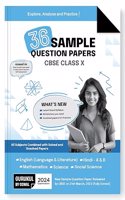 Gurukul 36 Sample Question Papers (Eng, Hindi A & B, Maths, Science, Social Science) CBSE Class 10 Exam 2024 : Fully Solved New SQP Pattern March 2023, Unsolved Papers, Latest Board Syllabus