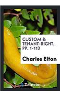 Custom & Tenant-Right, pp. 1-113