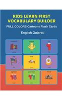 Kids Learn First Vocabulary Builder FULL COLORS Cartoons Flash Cards English Gujarati