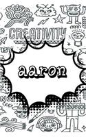 Aaron: Blank Comic Book Doodle Story Telling Journal Notebook 120 Pages 6x9