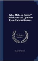 What Makes a Friend? Definitions and Opinions From Various Sources