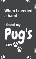 When I needed a hand, I found my Pug's paw