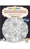 Färbung - Frohe weihnachten - 2 Bücher in 1 - Nacht