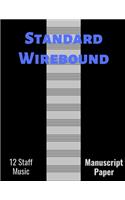 Standard Wirebound Manuscript Paper Blank Sheet