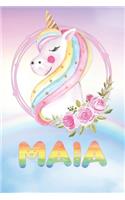 Maia: Want To Give Maia A Unique Memory & Emotional Moment? Show Maia You Care With This Personal Custom Named Gift With Maia's Very Own Unicorn Custom Na