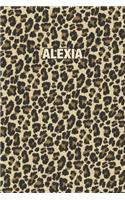 Alexia: Personalized Notebook - Leopard Print (Animal Pattern). Blank College Ruled (Lined) Journal for Notes, Journaling, Diary Writing. Wildlife Theme Des