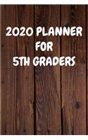 2020 Planner for 5Th Graders