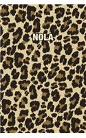 Nola: Personalized Notebook - Leopard Print (Animal Pattern). Blank College Ruled (Lined) Journal for Notes, Journaling, Diary Writing. Wildlife Theme Des