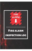 Fire alarm inspection log