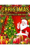 Christmas Word Search Puzzle Book For Kids Ages 4-8