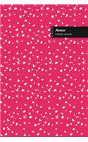 Amor Lifestyle Journal, Blank Write-in Notebook, Dotted Lines, Wide Ruled, Size (A5) 6 x 9 In (Pink)