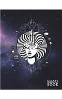 Galaxy Composition Book: Deep Space Universe Starry Night Moon Phase College Ruled Journal Notebook Diary Log Book for Note Taking, Journaling, Sketching, Work and School - (Galaxy Notebooks)