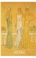 Journal: Vintage Fashion Illustrations Cover - 108 College Ruled Pages: 6 x 9 in Blank Lined Journal with Soft Matte Cover - Notebook, Diary, Composition Not