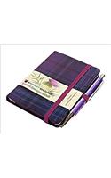 Waverley S.T. (S): Thistle Mini with Pen Pocket Genuine Tartan Cloth Commonplace Notebook