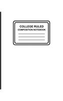 College Ruled Composition Notebook