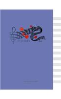 Manuscript Paper Notebook: Blank Sheet Music, Purple(Music Paper)