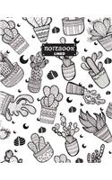 Notebook Lined: Notebook Cute Cactus: Notebook blank paper ruled: Notebook Journal Diary, 110 Lined pages, 8.5" x 11"