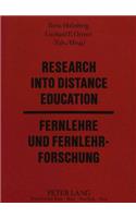 Research Into Distance Education / Fernlehre Und Fernlehrforschung
