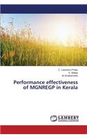 Performance effectiveness of MGNREGP in Kerala