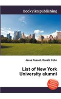 List of New York University Alumni