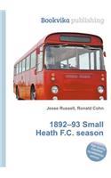 1892-93 Small Heath F.C. Season