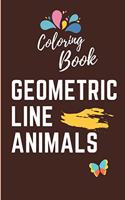 Coloring Book, Geometric Line Animals