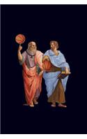 Aristotle and Plato with Basketballs: 6x9 120-page lined notebook journal notepad scribble book diary workbook for philosophers