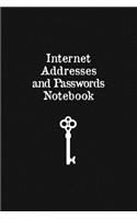 Internet Addresses and Passwords Notebook