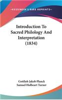 Introduction To Sacred Philology And Interpretation (1834)