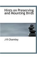 Hints on Preserving and Mounting Birds