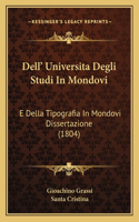 Dell' Universita Degli Studi In Mondovi