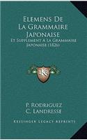 Elemens De La Grammaire Japonaise